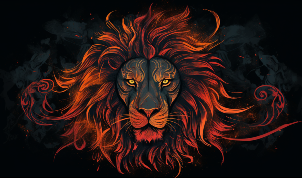 【Midjourney】狮子之火：以乱为序的神秘洞穴艺术与熔岩狮子的异域传说