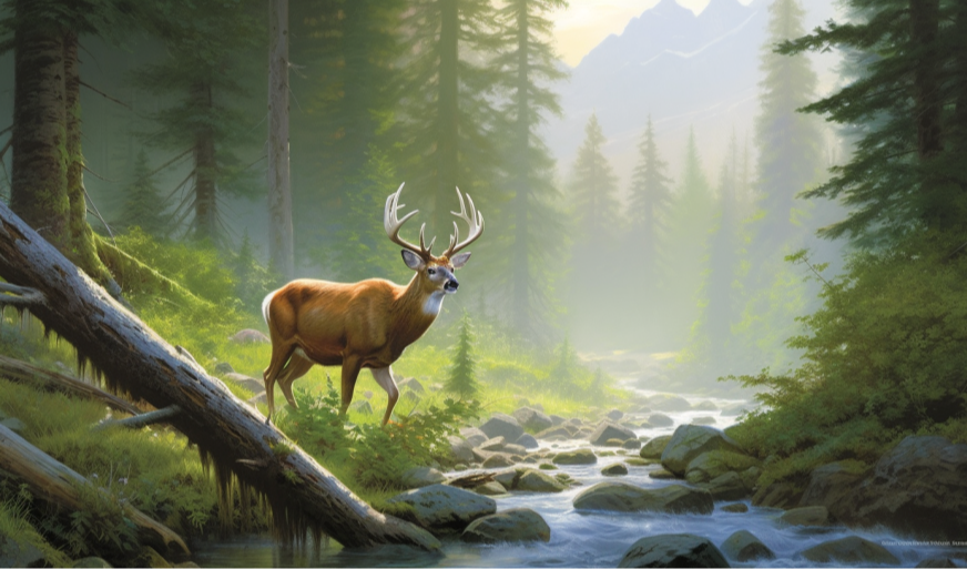 【Midjourney】大自然的壮丽之美：野生动物绘画的魅力