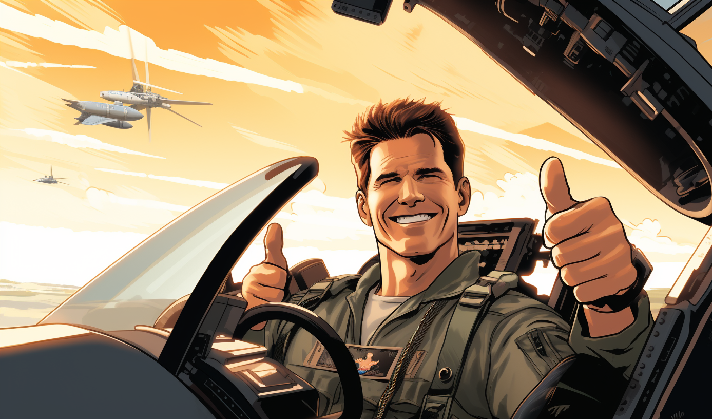 【Midjourney】动画中的“凌云壮志”：当Tom Cruise遇上漫画战机