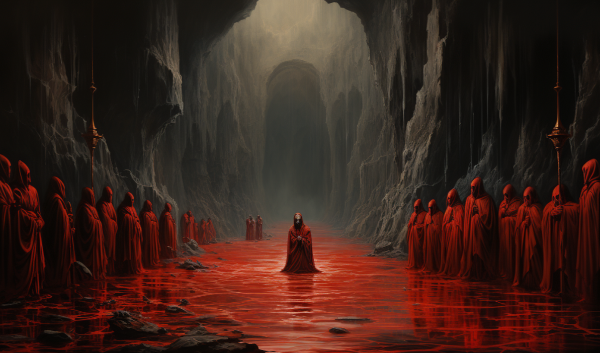 【Midjourney】穿越地狱深渊：与暗红恶魔王子的超现实遭遇