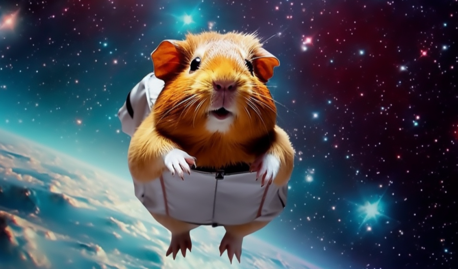 【Midjourney】太空探险的天竺鼠