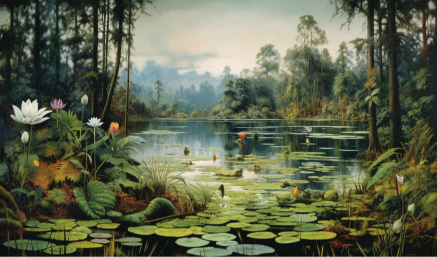 【Midjourney】迷失的天堂：一幅九十世纪自然主义风格的绘画